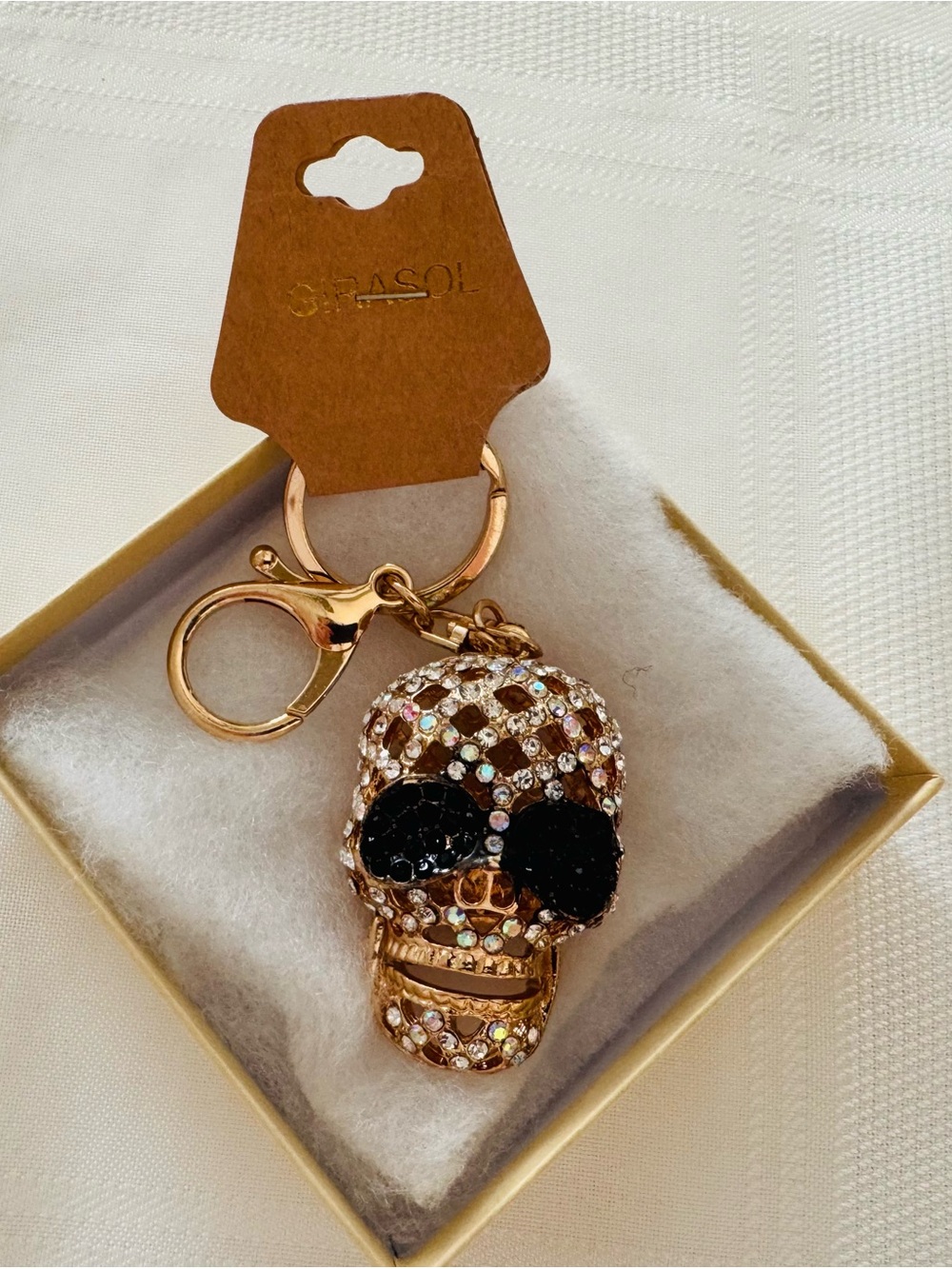 NWT Gold Skull Keychain/ Purse Charm